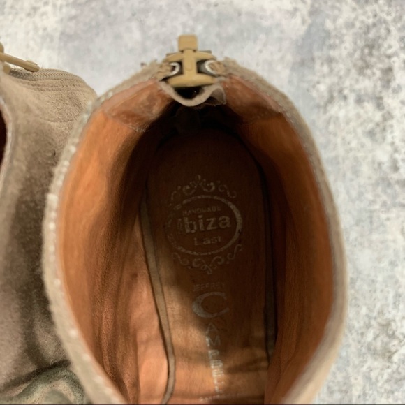 Jeffrey Campbell Taupe CORS Anthropologie Suede Leather PEEP TOE BOOTIES 6 - Picture 3 of 15